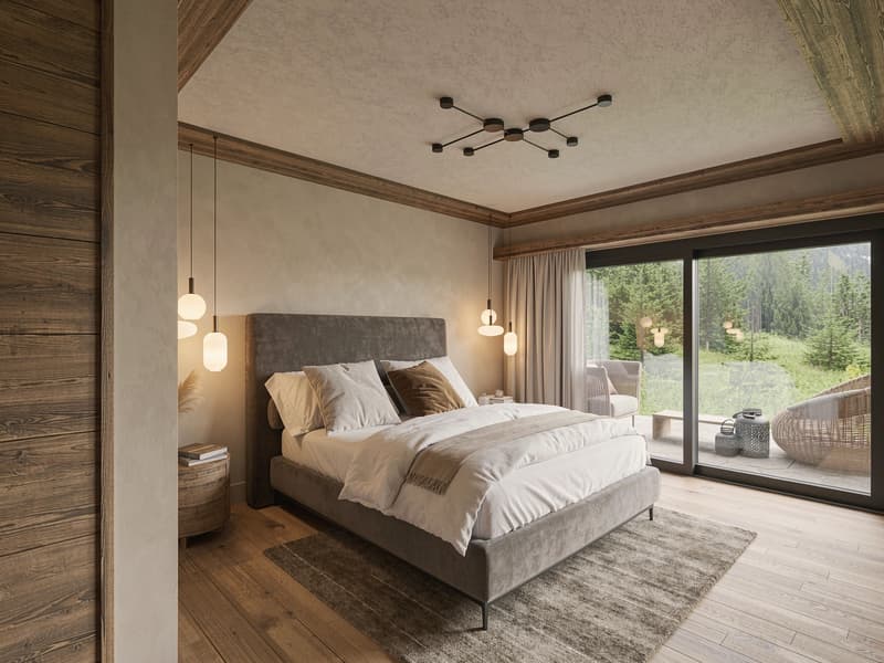 Au Centre de Crans-Montana, Chalet de 6,5 pièces de haut stantding (8)