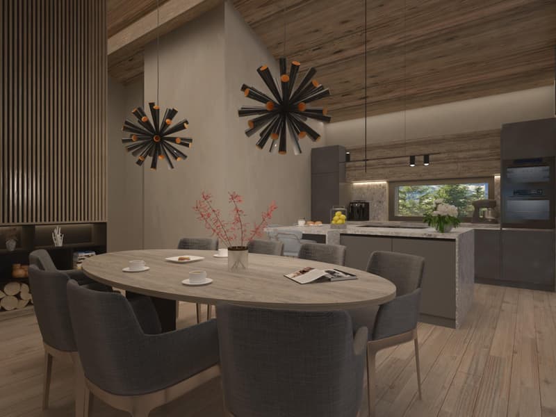 Au Centre de Crans-Montana, Chalet de 6,5 pièces de haut stantding (5)