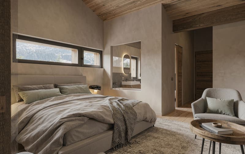Au Centre de Crans-Montana, Chalet de 6,5 pièces de haut stantding (11)