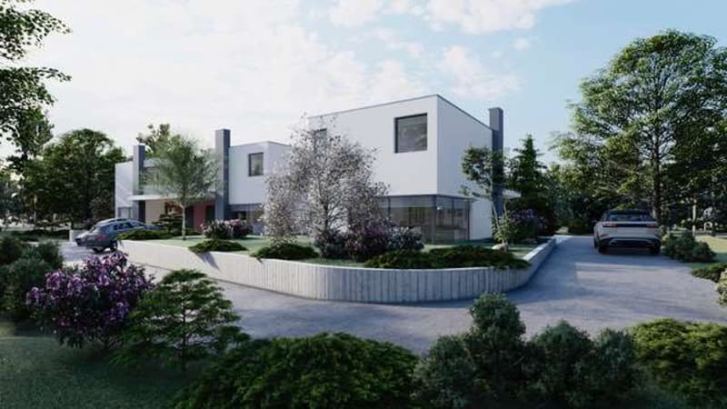 Moderna casa con giardino (1)