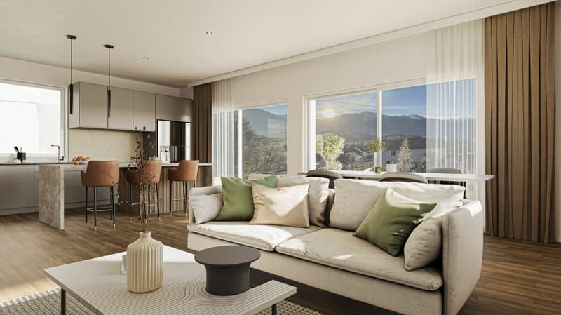 Plus que 4 appartements ! Nouveau logements au coeur d'Ollon (2)