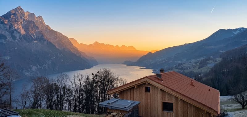 Charmantes Einfamilienhaus mit Seeblick in Filzbach (1)