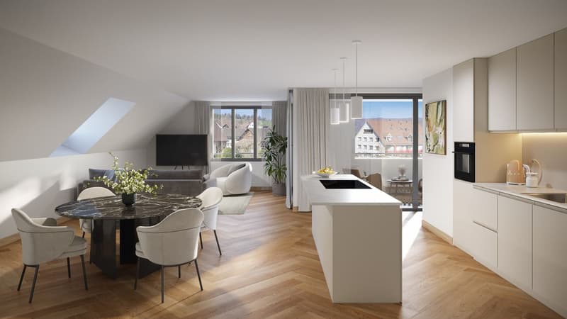 Grosszügige 4½ Zimmer-Wohnung im 1. Dachgeschoss mit Loggia (2)