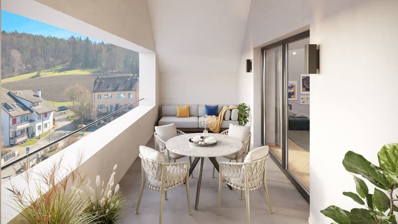 3½-Zimmer-Dachwohnung mit über 4 m Raumhöhe und direktem Liftzugang (4)