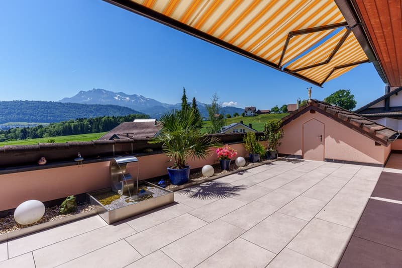 Entspannen und die Aussicht auf den Pilatus geniessen
