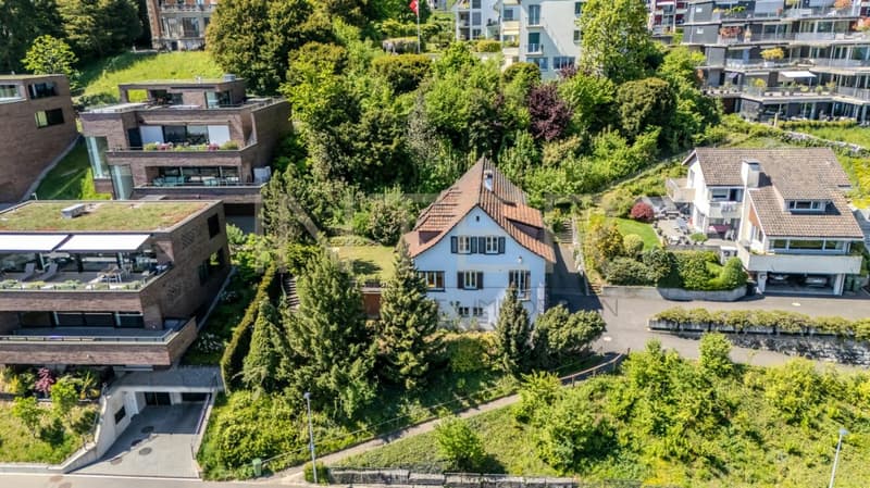 Stilvolles freistehendes 6.5-Zi-EFH mit 981 m² Grundstück, Seesicht und Entwicklungspotenzial in Oberrieden (7)