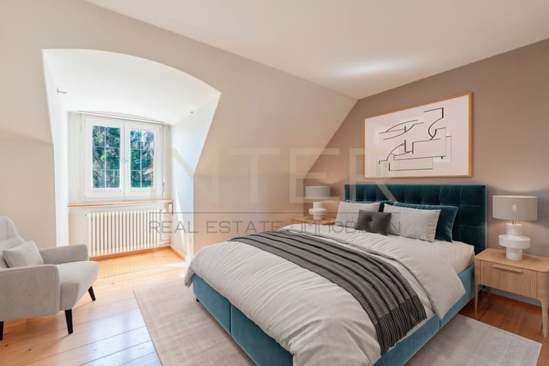 Stilvolles freistehendes 6.5-Zi-EFH mit 981 m² Grundstück, Seesicht und Entwicklungspotenzial in Oberrieden (12)