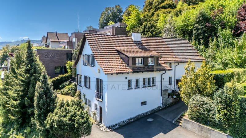 Stilvolles freistehendes 6.5-Zi-EFH mit 981 m² Grundstück, Seesicht und Entwicklungspotenzial in Oberrieden (8)