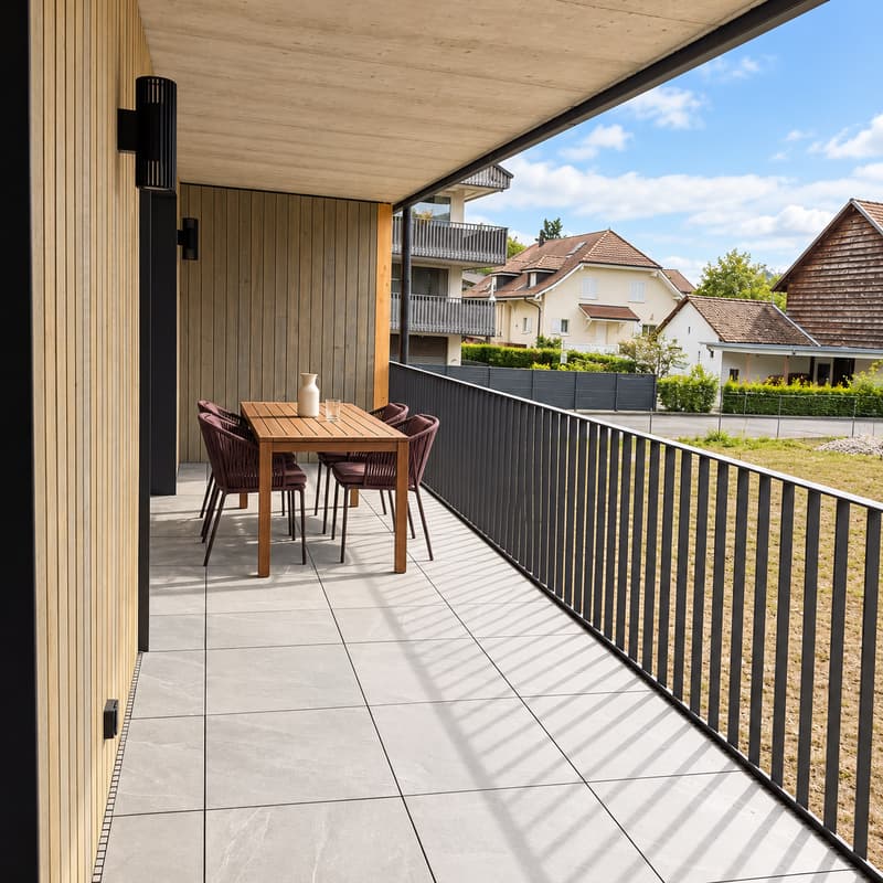 A louer - Appartement neuf de 2.5 pièces avec grand balcon à Duillier (1)