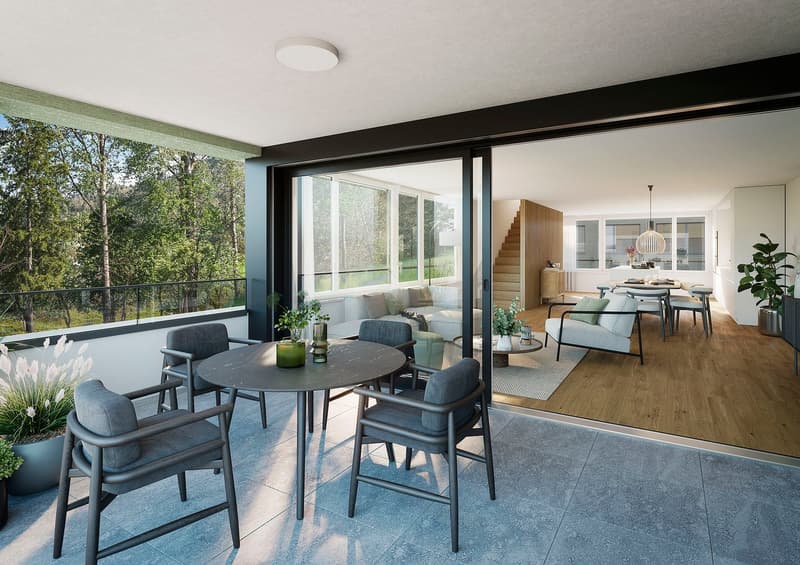 Balkon Obergeschoss von Haus L2