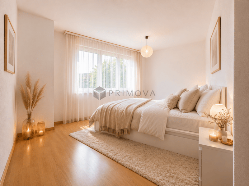 Komfortables Gästezimmer zur Westseite ausgerichtet