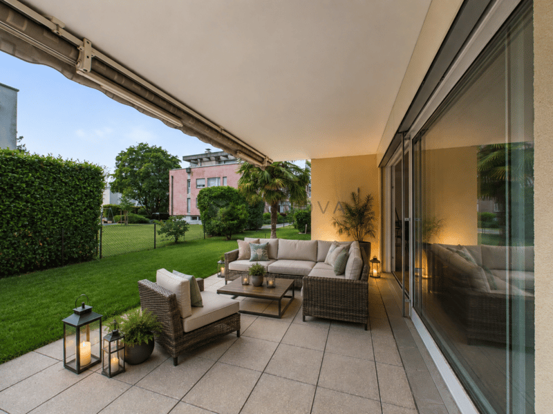 Ruhige Wohnung mit Sitzplatz, Terrasse und Hobbyraum (2)