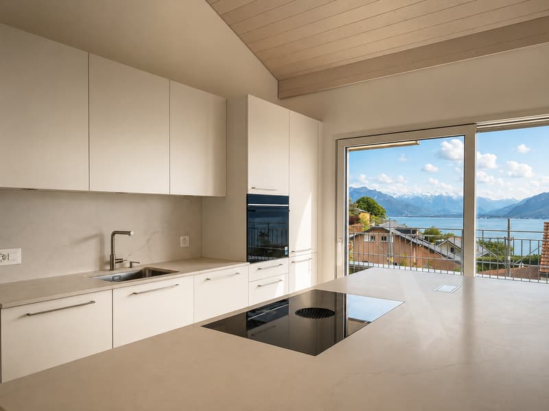 Magnifique villa mitoyenne neuve de 6,5 pièces à Chexbres avec vue lac. (2)