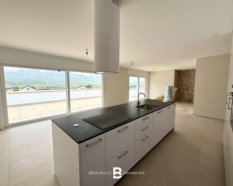 Broc - Magnifique attique de 4.5 pièces neuf à louer (3)