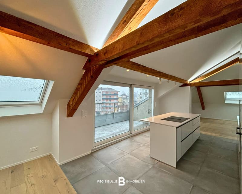 Bulle - Magnifique appartement à louer sous les combles (4)