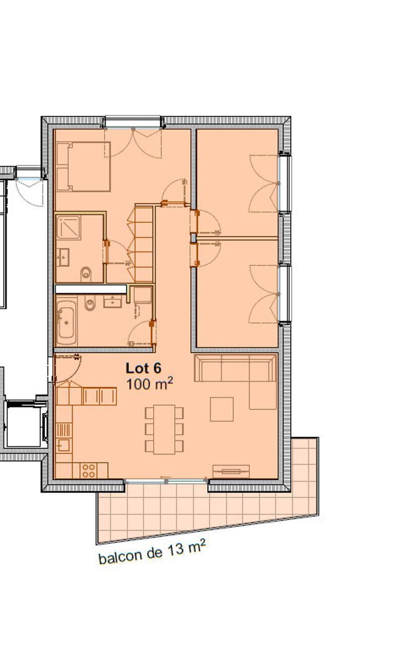 4.5P EN ATTIQUE AVEC PARKING SOUTERRAIN  LOT 6 (10)