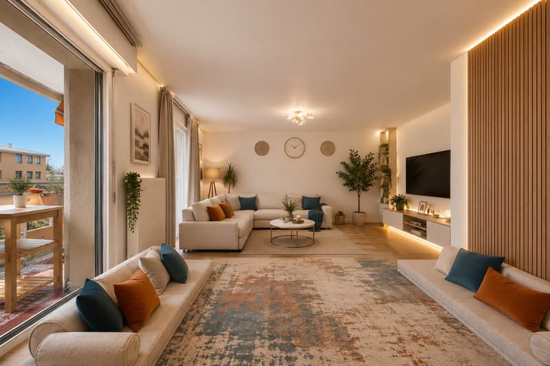 Spacieux 4.5 pièces avec 2 balcons et aperçu lac - fort potentiel (2)