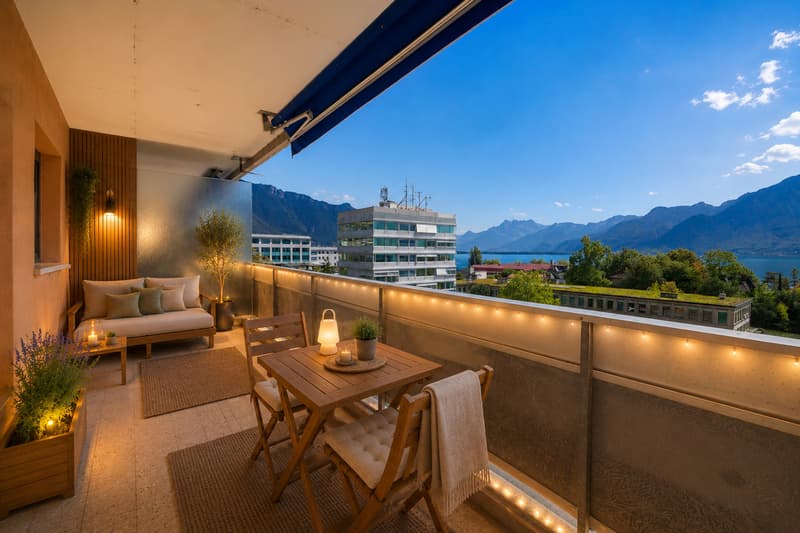 Charmant studio avec balcon et vue lac sans vis-à-vis (3)