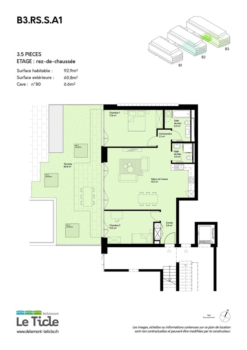 LE TICLE : Appartements neufs à louer / B3.RS.SA1 (9)