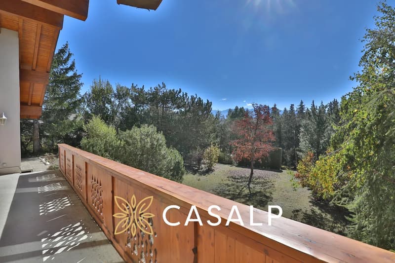 Magnifique chalet avec jardin arboré à Crans (3)