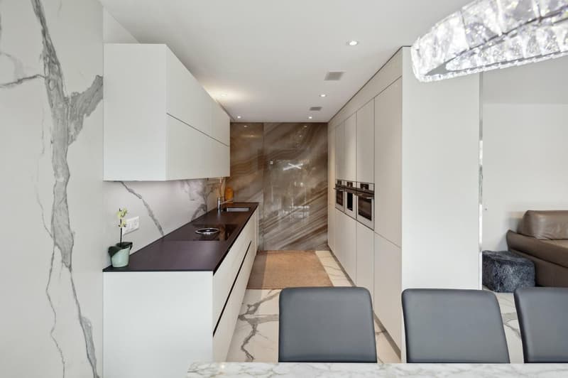 Verkauft: Luxuriöse 6.5-Zimmer-Duplex-Wohnung im Erdgeschoss / Neu mit 3 x 6 m Pool (4)