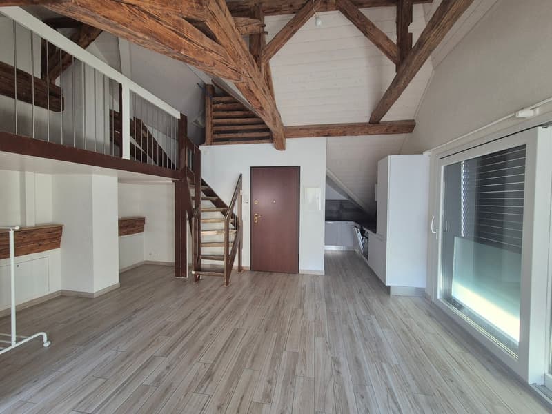 MOUDON / Studio avez mezzanine au centre (1)