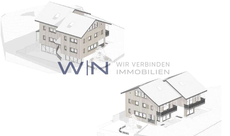3D-Visualisierung - bewilligtes Doppelhaus