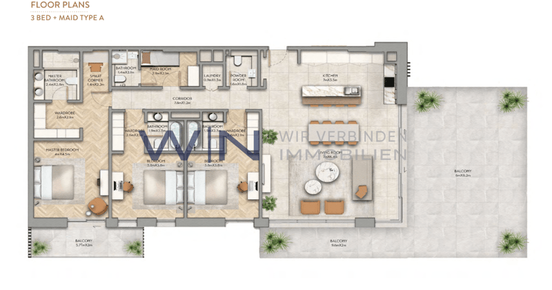 Modern Comfort: 3-Bedroom Floor Plan