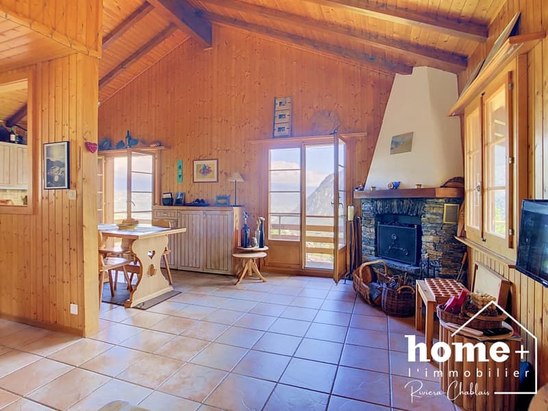 Chalet individuel de 4,5 pièces avec panorama exceptionnel à 10 mn de Sion (3)