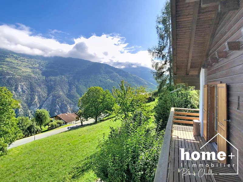 Chalet individuel de 4,5 pièces avec panorama exceptionnel à 10 mn de Sion (13)