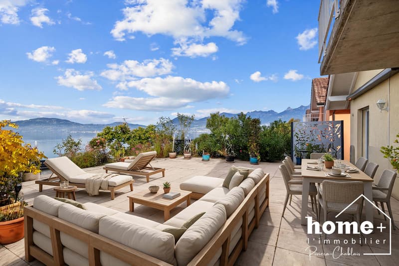 Villa individuelle 6 pièces + studio, terrasse 90 m² face au Léman (2)