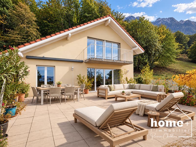 Villa individuelle 6 pièces + studio, terrasse 90 m² face au Léman (3)