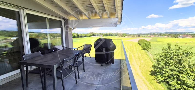 Magnifique appartement mansardé de 3.5pces à louer à Grandsivaz (2)