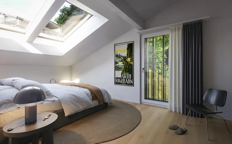 Dachwohnung mit Seeblick - Wohnen über den Dächern von Weggis (6)