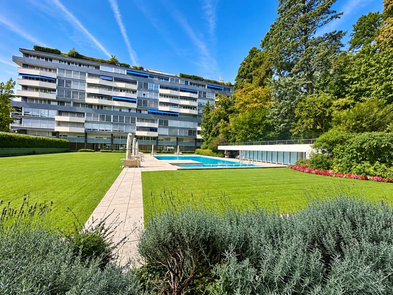 RARE: spacieux appartement de 4.5 pièces avec terrasse et piscine/ unique 2 bedroom unit (11)