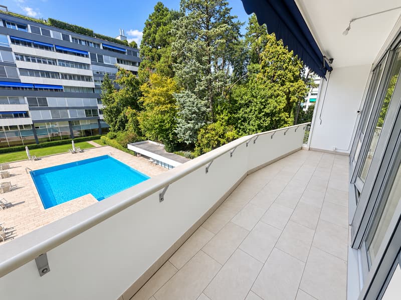 RARE: spacieux appartement de 4.5 pièces avec terrasse et piscine/ unique 2 bedroom unit (2)