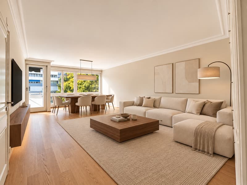 RARE: spacieux appartement de 4.5 pièces avec terrasse et piscine/ unique 2 bedroom unit (1)