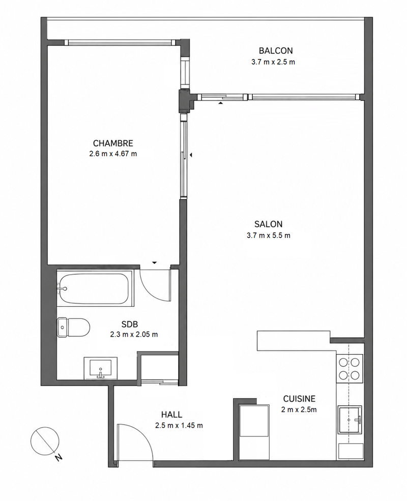 Appartement lumineux de 2,5 pièces avec vue panoramique – Genève, Petit-Saconnex (10)