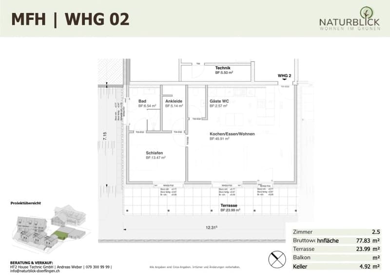 Moderne 2.5-Zimmer-Neubau-Wohnung in Dörflingen (6)