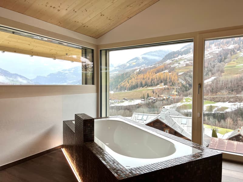 Maison unifamiliale neuve à Surcasti, Graubünden avec vue panoramique (3)