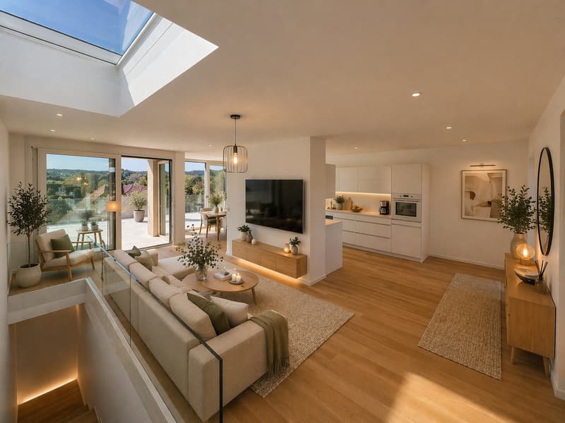 PREMIUM ATTIQUE avec terrasse de 105 m²   lumineux et moderne - 5,5 pièces (2)