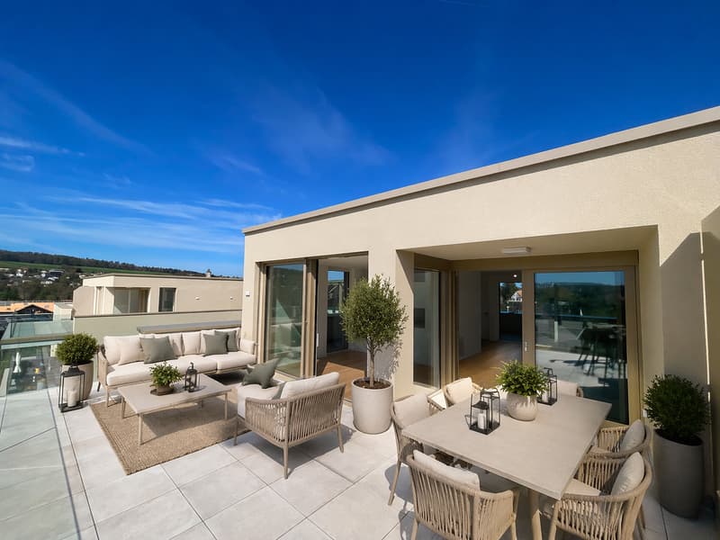 PREMIUM ATTIQUE avec terrasse de 105 m²   lumineux et moderne - 5,5 pièces (4)
