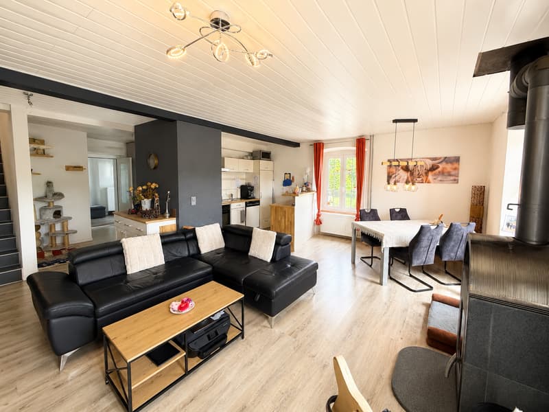Opportunité unique de 2 maisons mitoyennes avec jardin, terrasse, cave voûtée et garages à Grandfontaine (2)