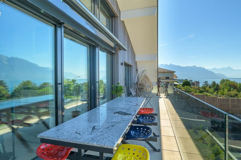Attique neuf contemporain avec une magnifique vue lac & montagnes - Belle hauteur sous plafond (26)