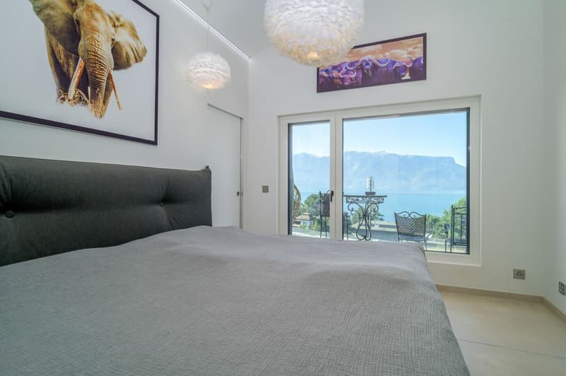 Attique neuf contemporain avec une magnifique vue lac & montagnes - Belle hauteur sous plafond (13)