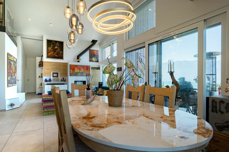 Attique neuf contemporain avec une magnifique vue lac & montagnes - Belle hauteur sous plafond (9)