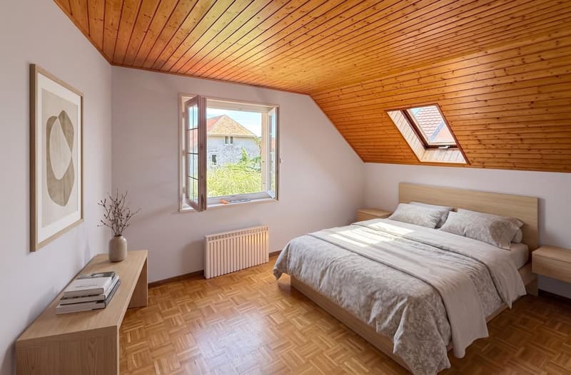 Chambre parentale crée par IA.
