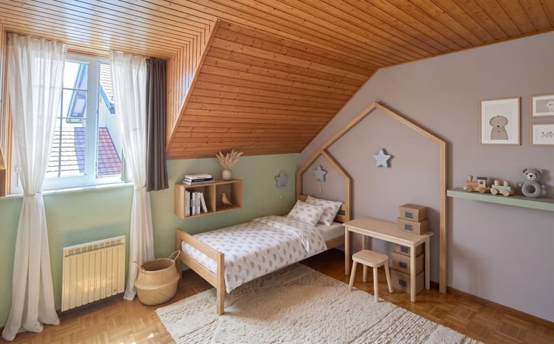 Chambre enfant avec un décors différent crée par IA.