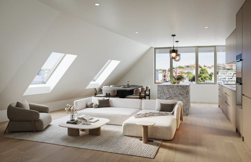 Über den Dächern der Stadt: Stilvolle Topfloor-Wohnung mit Outdoor-Lounge (1)