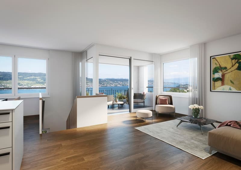 Einmalige Maisonette-Wohnung mit spektakulärem See- und Alpenblick (1)